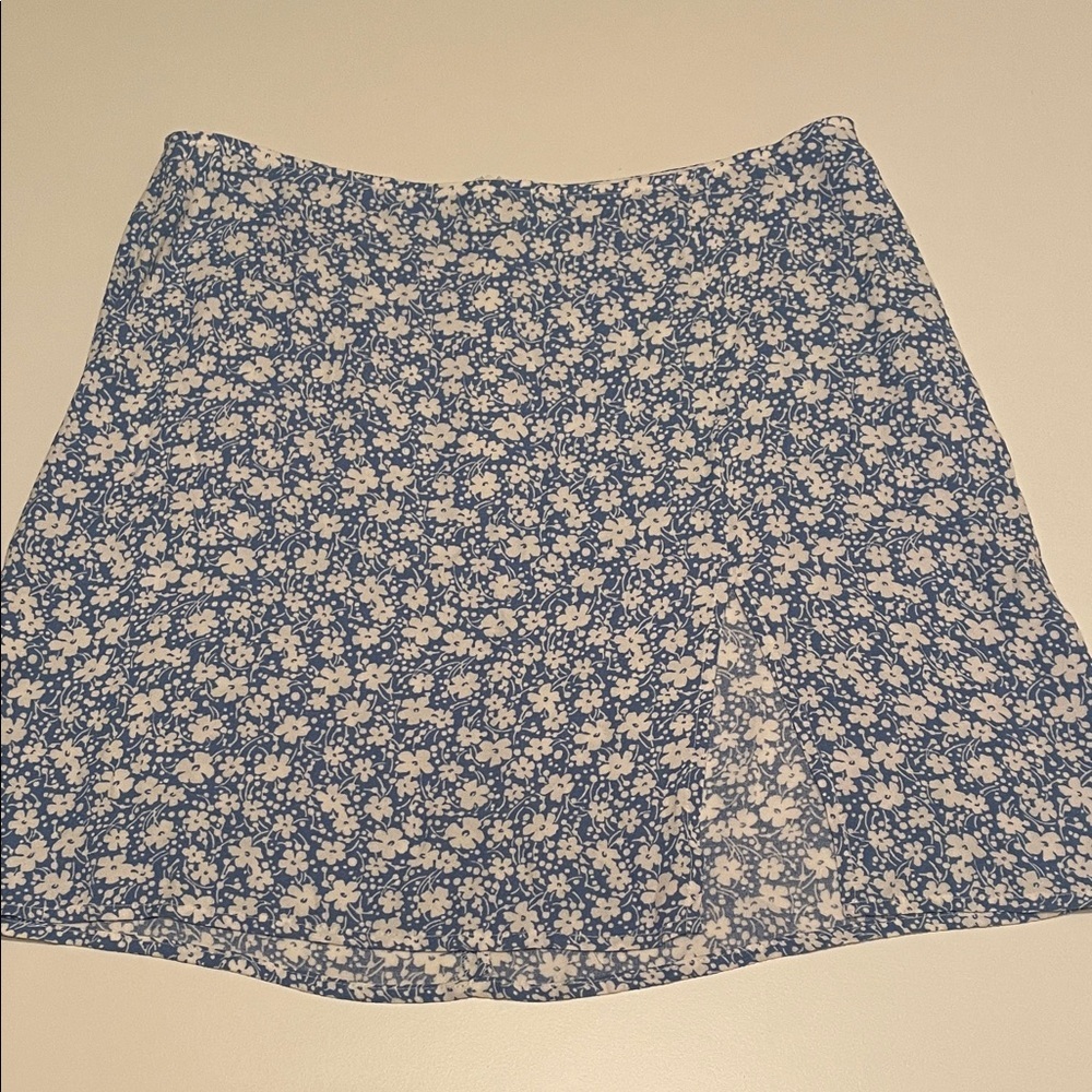 Reformation Size‎ 8 Blue White Floral Mini Skirt